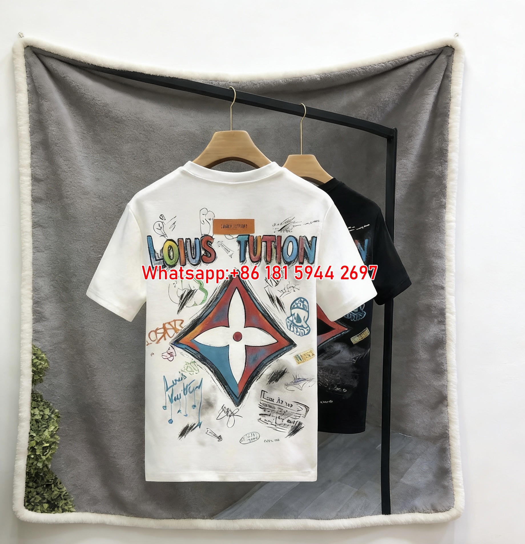 Graffiti Monogram Art Blanket Street Style LV-Inspired Throw 208